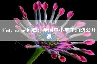 博白回看：全国中小学生消防公开课