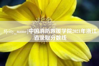 博白中国消防救援学院2021年浙江省录取分数线