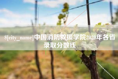 博白中国消防救援学院2020年各省录取分数线