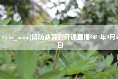 博白消防教育公开课直播2024年9月6日