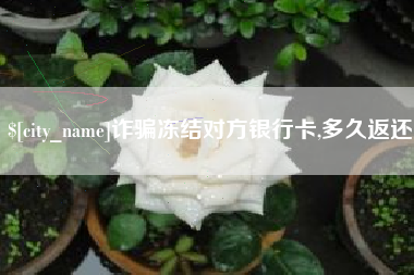 博白诈骗冻结对方银行卡,多久返还
