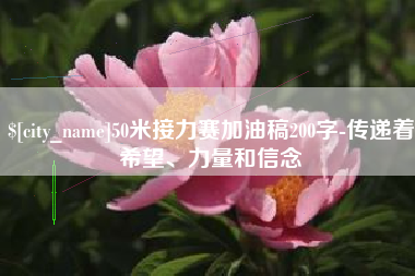 博白50米接力赛加油稿200字-传递着希望、力量和信念