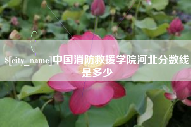 博白中国消防救援学院河北分数线是多少