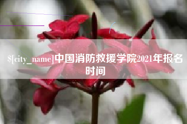 博白中国消防救援学院2021年报名时间