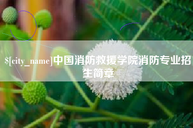 博白中国消防救援学院消防专业招生简章