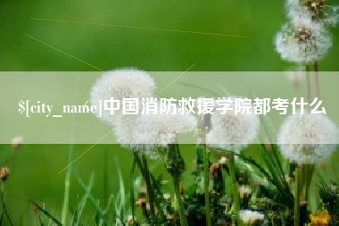 博白中国消防救援学院都考什么