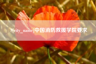 博白中国消防救援学院要求
