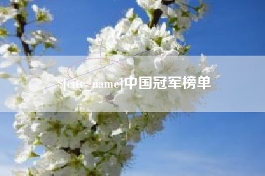 博白中国冠军榜单