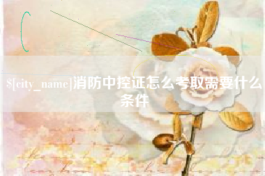 博白消防中控证怎么考取需要什么条件