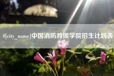 博白中国消防救援学院招生计划表