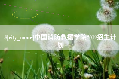 博白中国消防救援学院2019招生计划