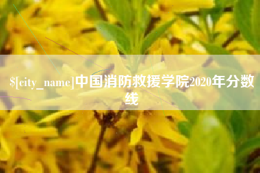 博白中国消防救援学院2020年分数线