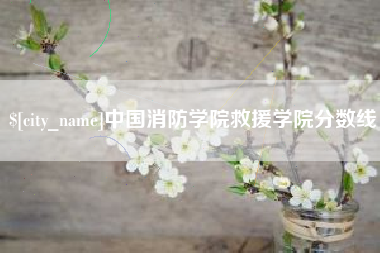 博白中国消防学院救援学院分数线